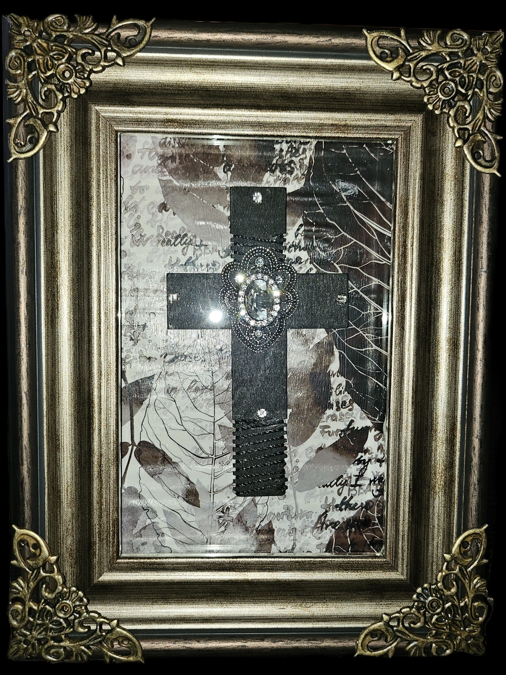 Victorian Inspired Aesthetic  Wall Art in Black and Gold